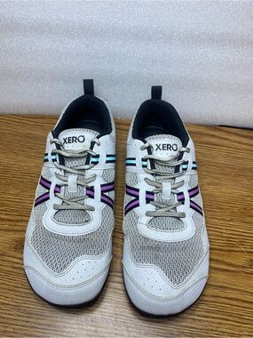 Xero Shoes Prio Barefoot Minimalist Running Fitness Teal Purple Grey Womens 11.5